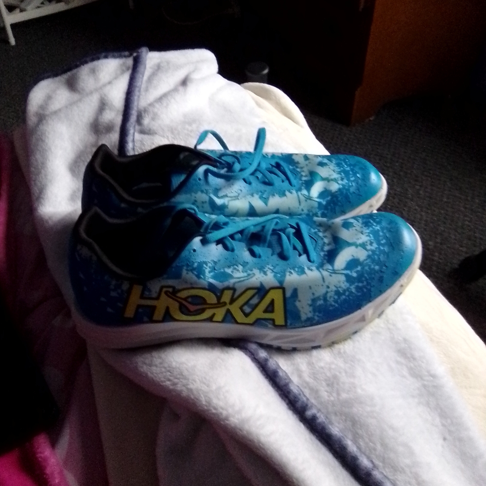 Hoka Blue Athletic Shoes with Breathable Mesh